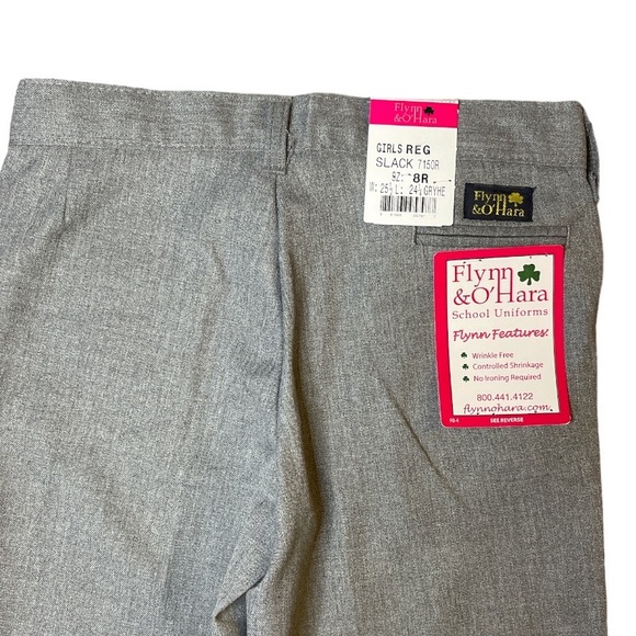 Girls Gray Dress Uniform Slacks 8 Regular NWT - Picture 4 of 6